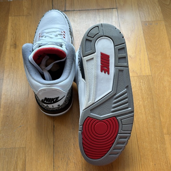 Nike Men’s Jordan 3 Retro JTH NRG US size 8.5 in white/white-fire red-black - Picture 8 of 10